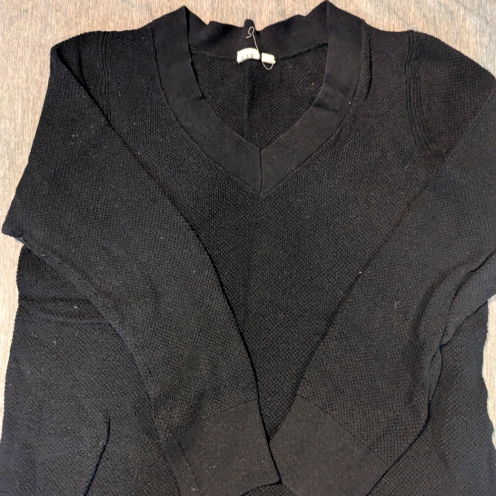 Black V-Neck Sweater